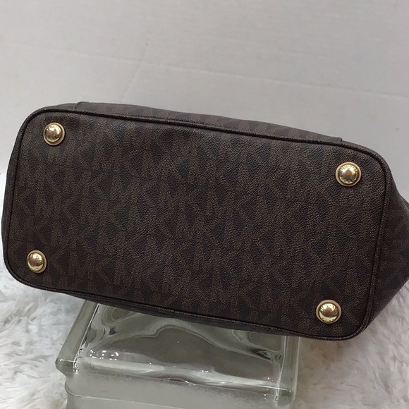 MMK brown logo Jet Set tote bag shoulder bag - Picture 7 of 16